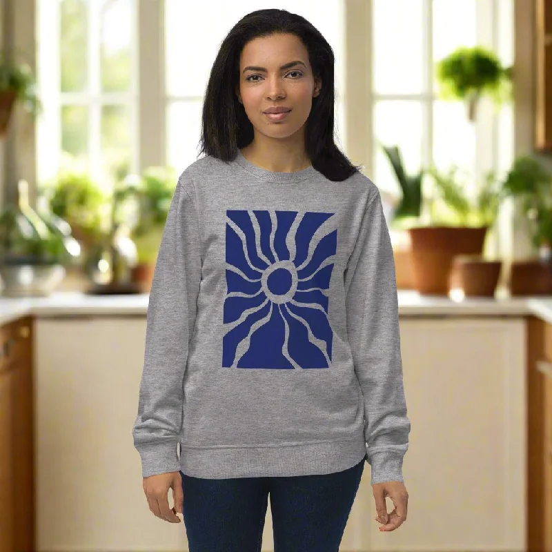 Abstract Sun Graphic Women Organic Sweatshirt