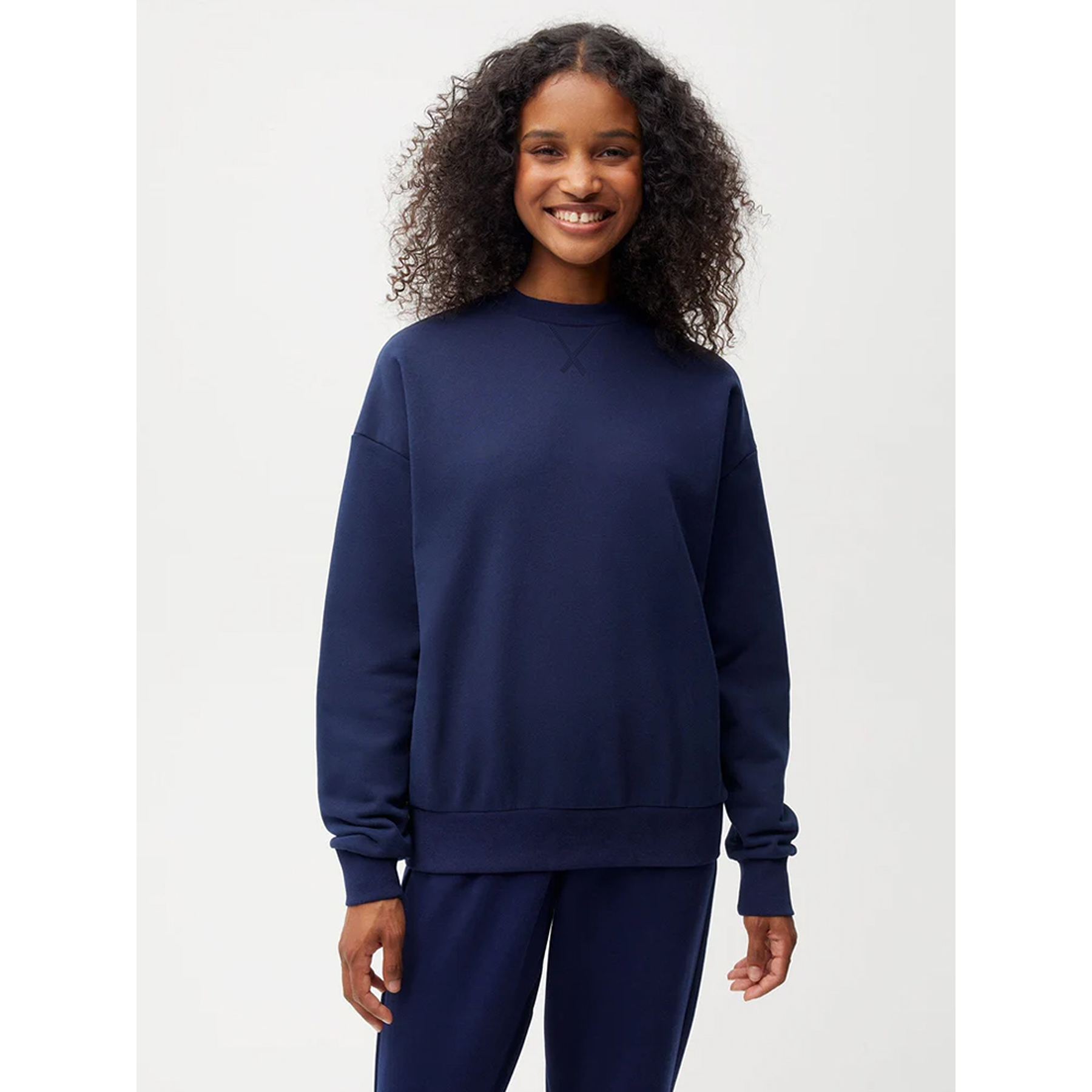 Blue Basic Regular Fit Sweatshirt