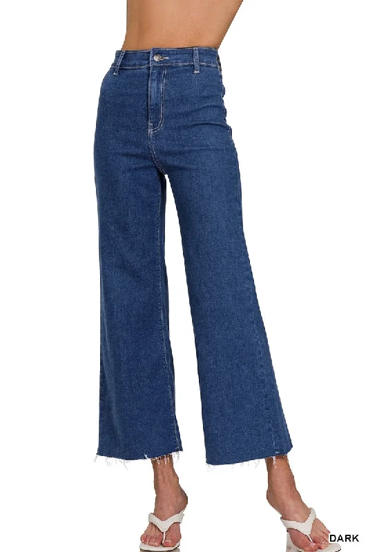 High Waist Wide Leg Denim Pants