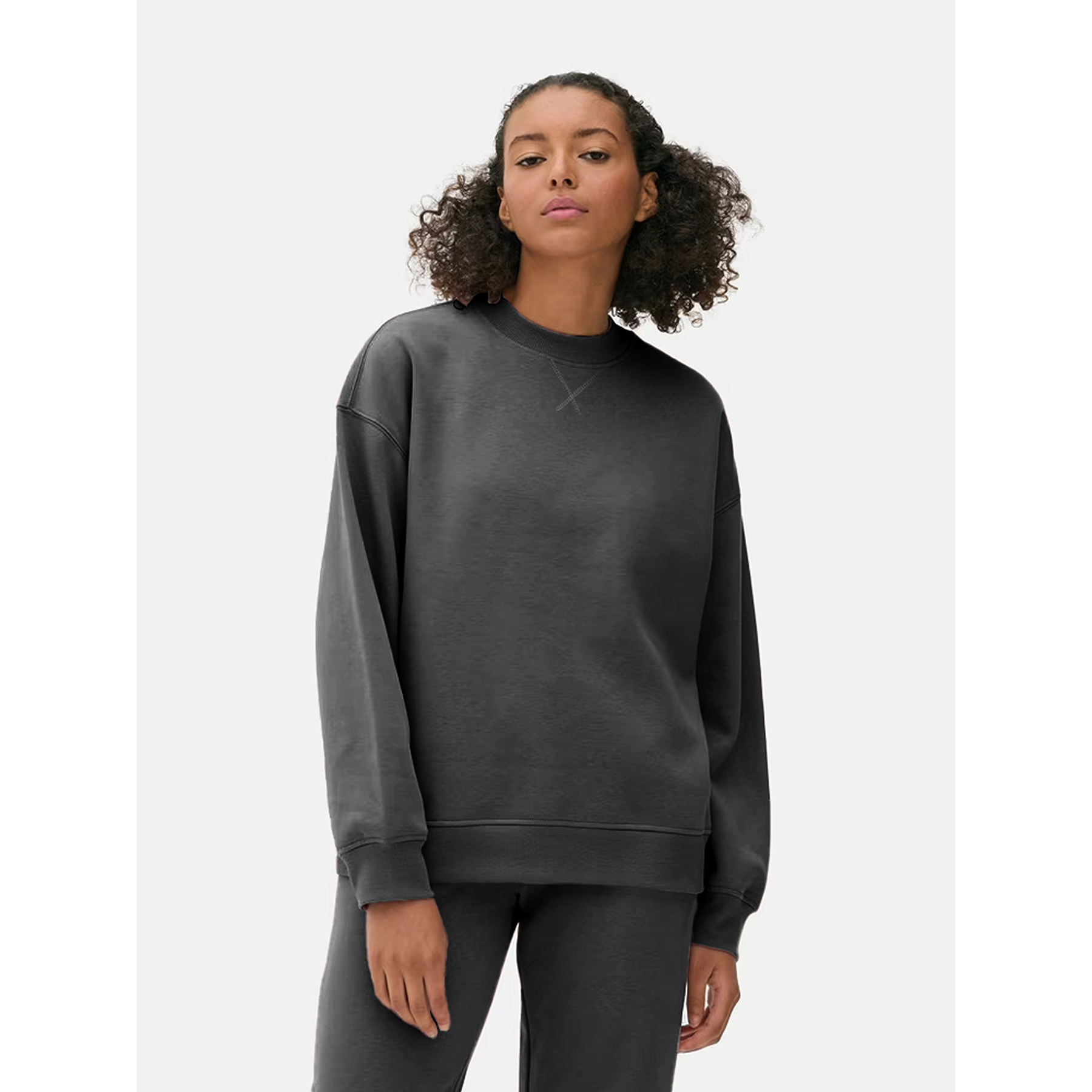 Charcoal Basic Regular Fit Sweatshirt