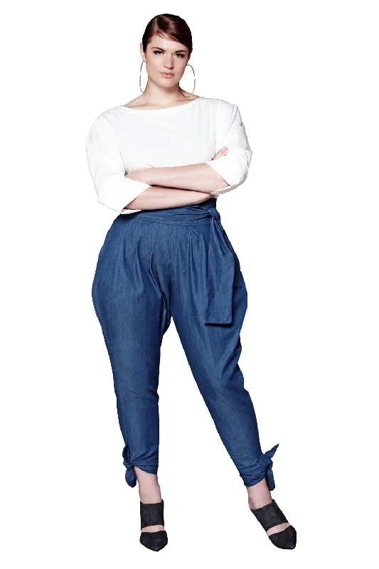 High Waist  Slouch Denim Pants- JIBRI*