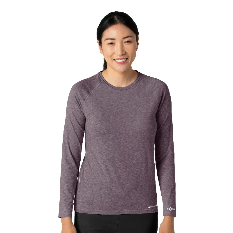 Carhartt Force Sub-Scrubs Women's Performance Long Sleeve Tee - Black Plum Heather