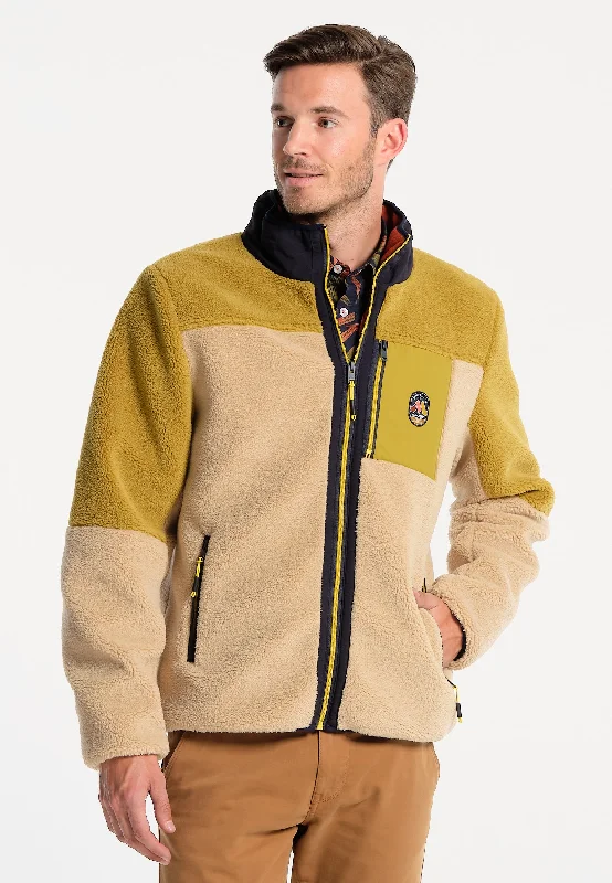 Polar homme jaune citron et beige