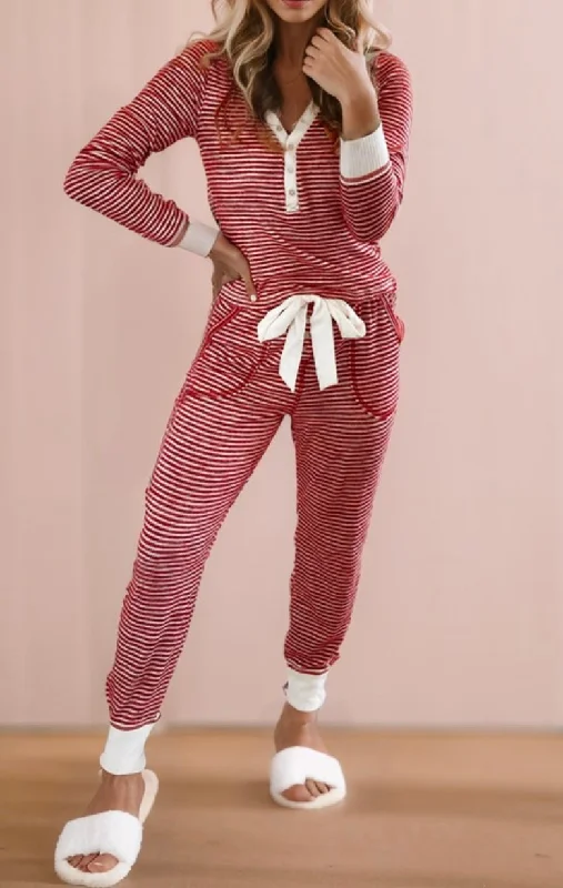 Striped Holly Jolly PJ Set