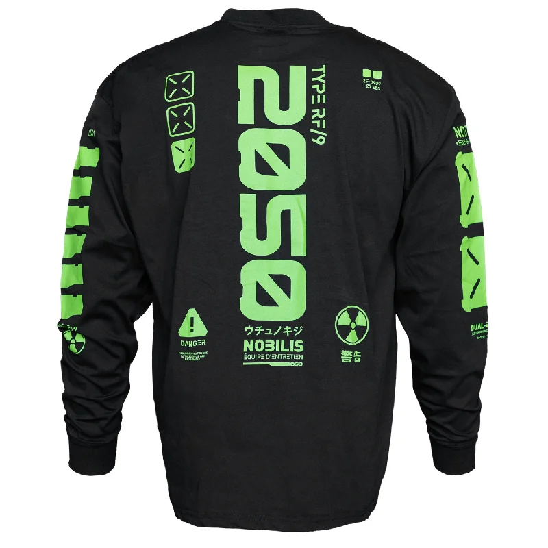 Y-2050 Black Lime Long Sleeve T