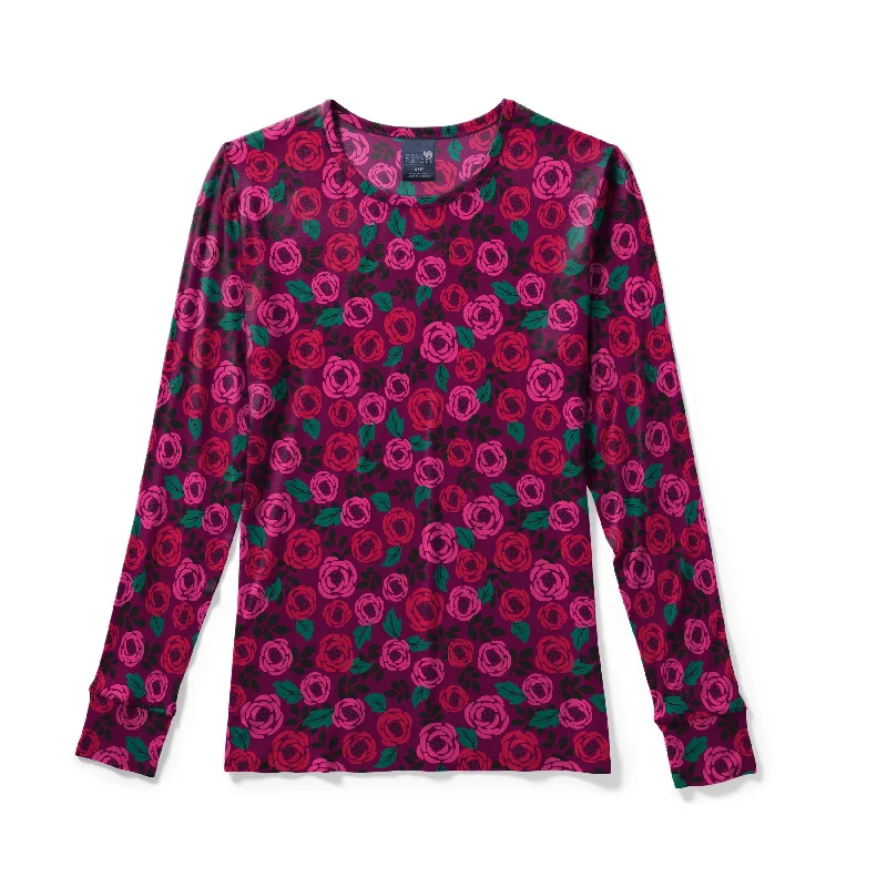 Zoe+Chloe Silky Print Tee - Rosey Posey