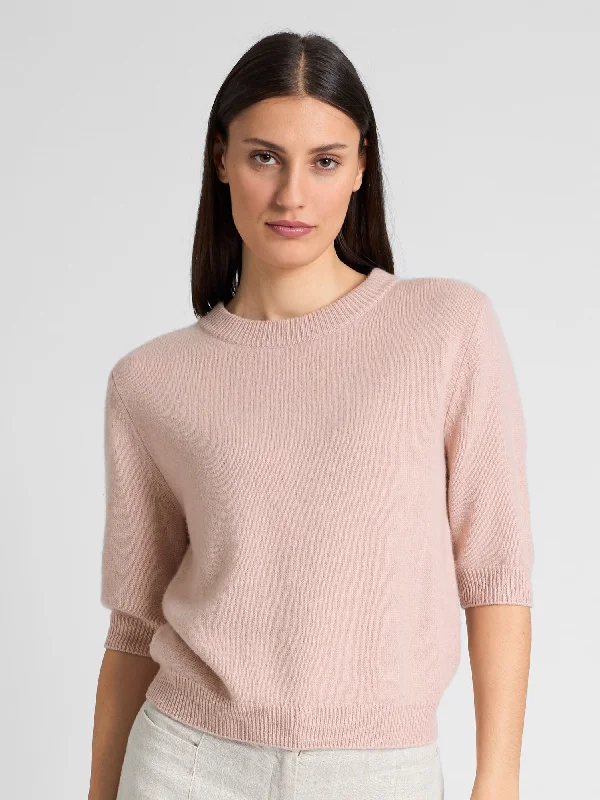 Cashmere sweater  "Aase" - rose glow