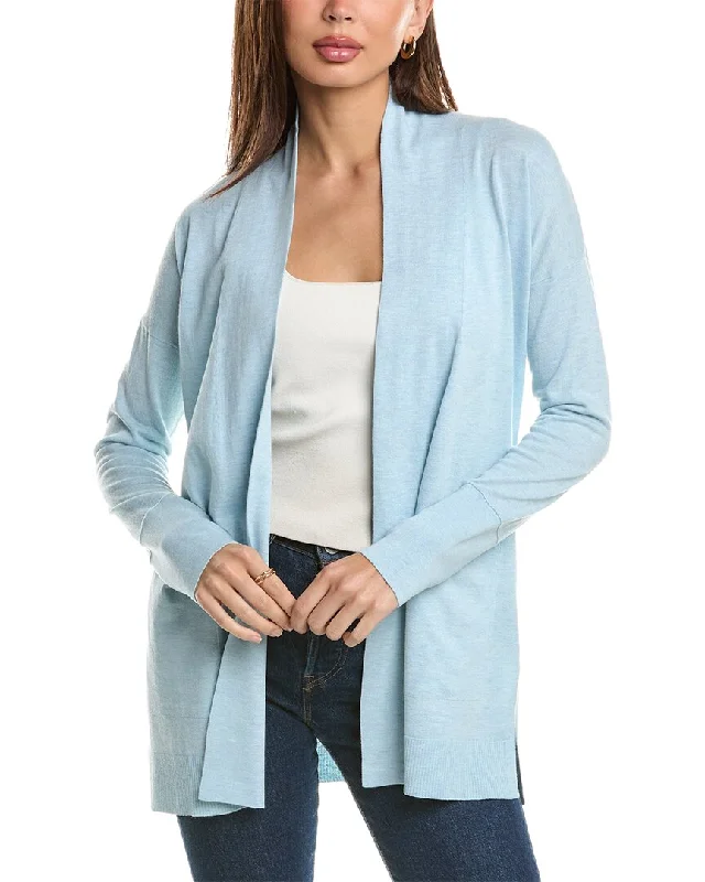 Forte Cashmere Long Drape Silk & Cashmere-Blend Cardigan