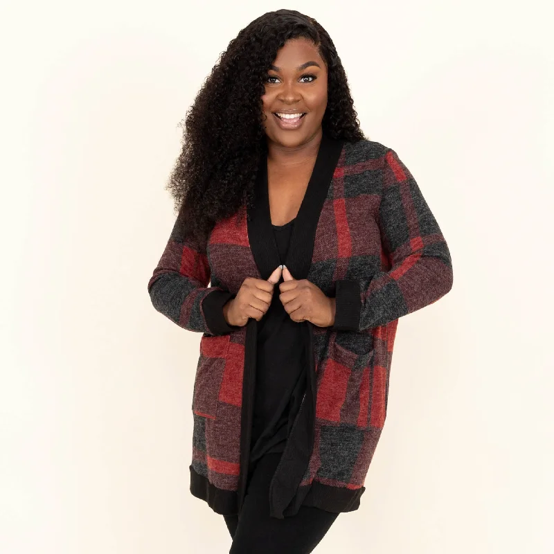 Warm By The Fireplace Cardigan, Red