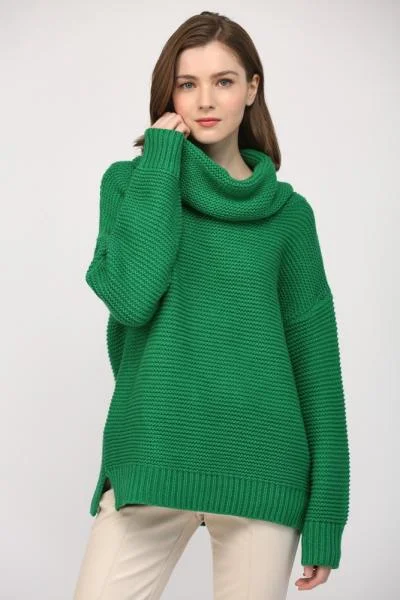 Cowl Neck Evergreen Sweater