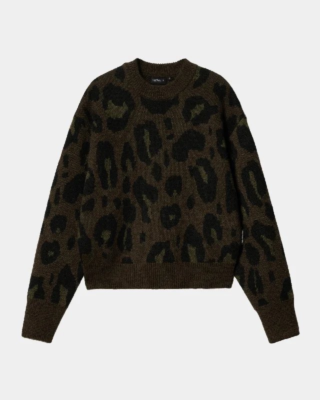 Women’s Merton Sweater | Tamarind Camo Leopard Jacquard