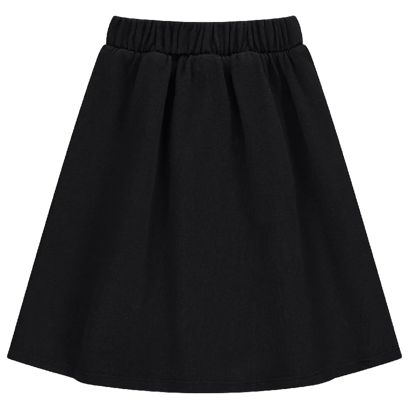 skirt french terry flared - black