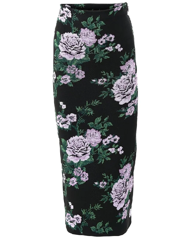 Carolina Herrera Knit Silk-Blend Midi Skirt