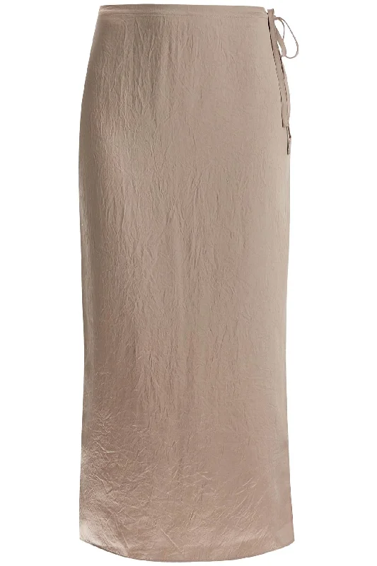 Filippa K Women's "Ruffled Satin Midi Skirt With