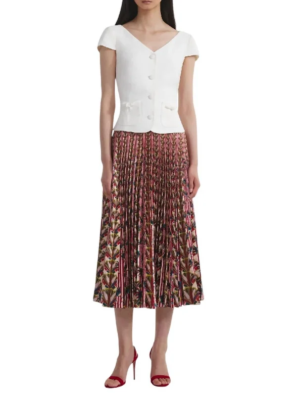 Kim Skirt In Papillion Stripe