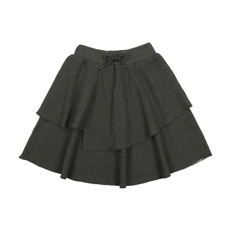 skirt layered - heathered grey