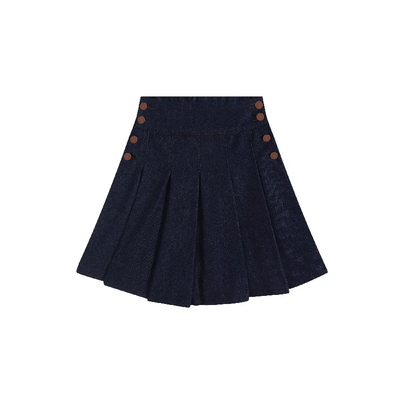 skirt side snaps - denim