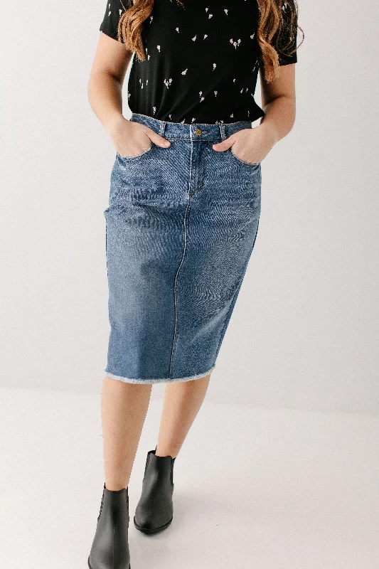 'Nala' Distressed Denim Skirt