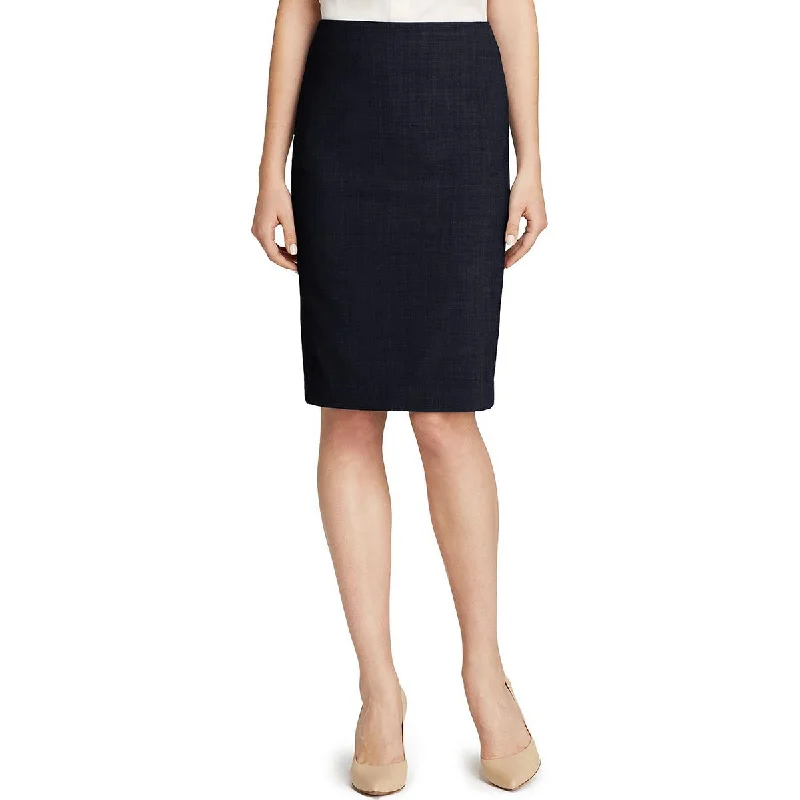 Pencil Womens Wool Knee-Length Pencil Skirt