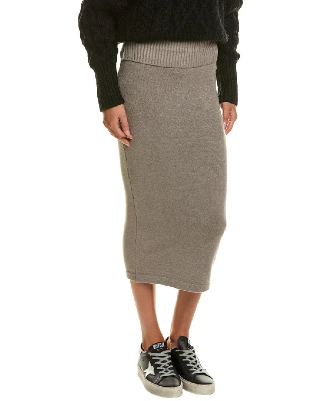 Vintage Havana Slim Fit Knit Midi Skirt