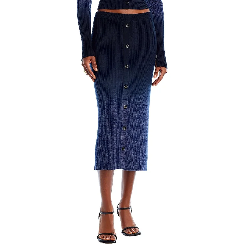 Womens Gradient Marled Midi Skirt