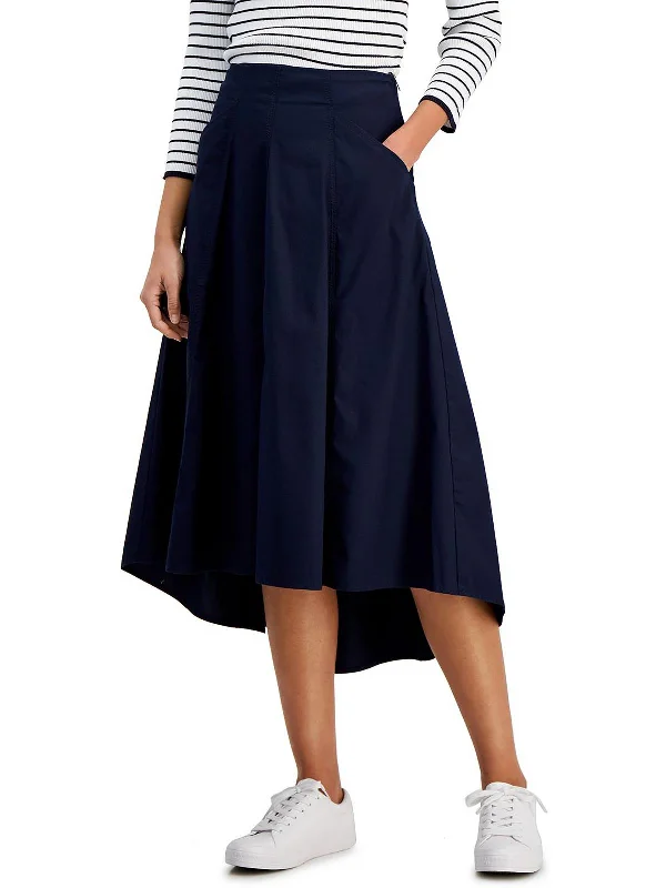 Womens Stretch Midi Midi Skirt