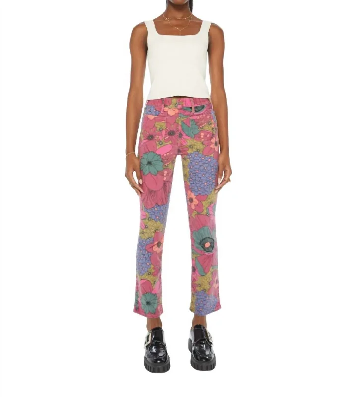 Patch Pocket Insider Flood Pants In Psychic Floral