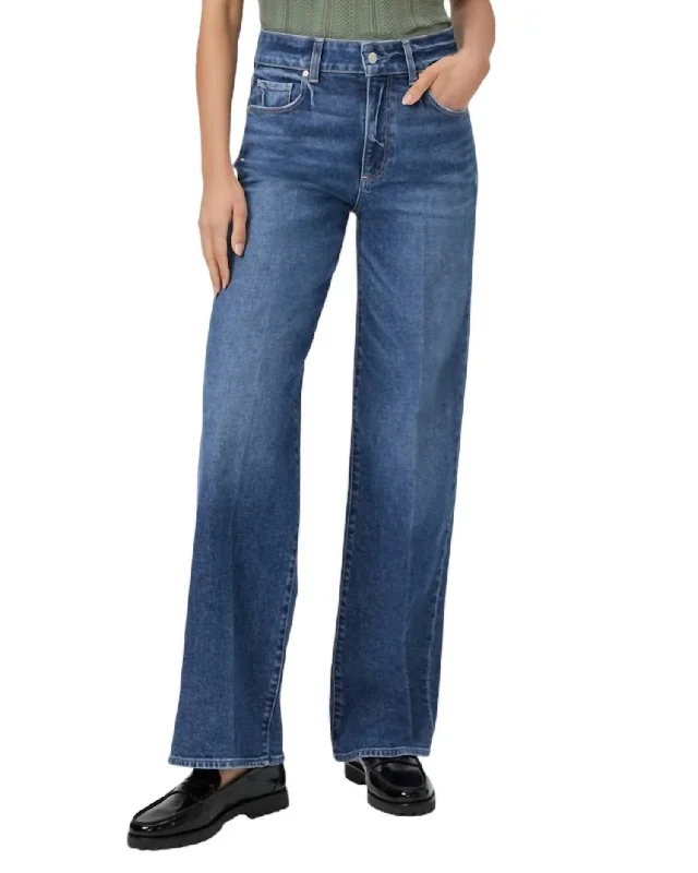 Sasha Wide Leg Jeans In Medium/dark Wash